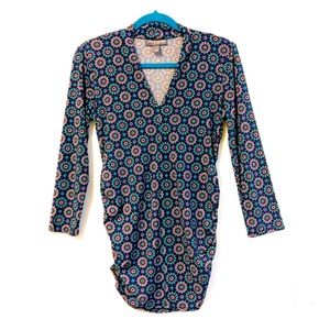 A Pea In The Pod Maternity Blouse, Geometric, Floral, Print, Small 🤰